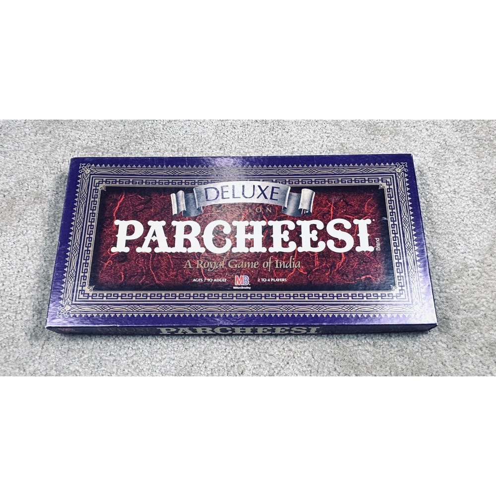 Vintage 1989 Parcheesi Deluxe Edition Board Game Milton Bradley Complete 4017